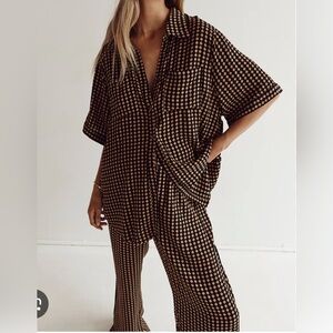 Dissh Checkered Shirt and Pants Set
